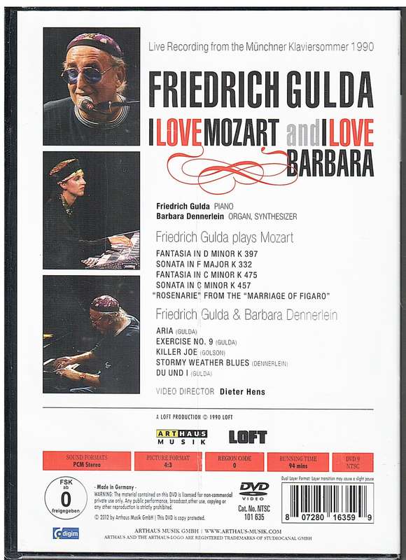Friedrich Gulda - I Love Mozart and I Love Brabara (Live from the Munchner Klaviersommer) 1990 DVD
