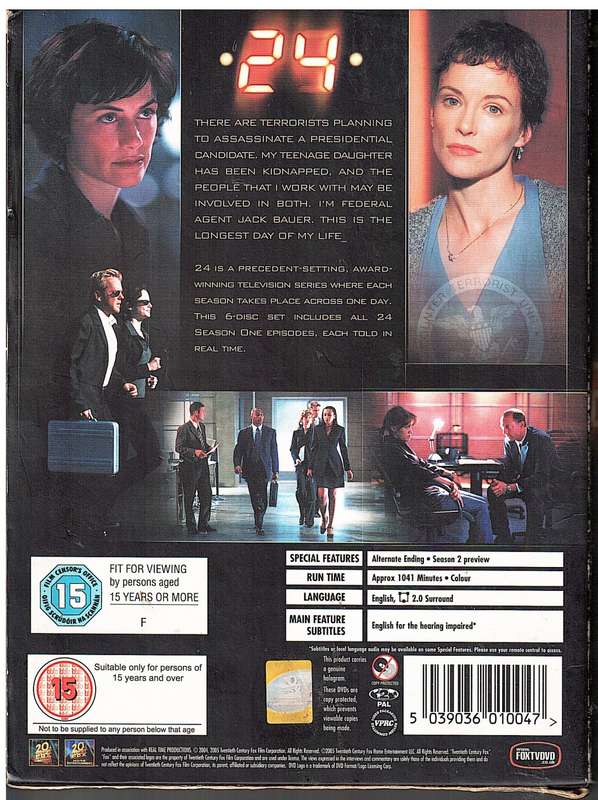 24 Season One 6 DVD Collection