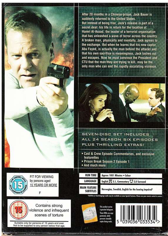 24 Season Six 7 DVD Collection