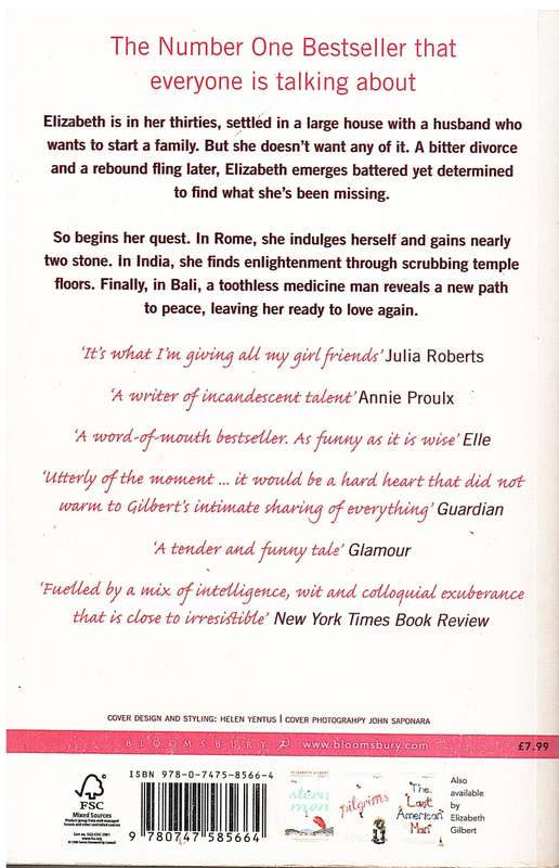 Eat Pray Love - Elizabeth Gilbert
