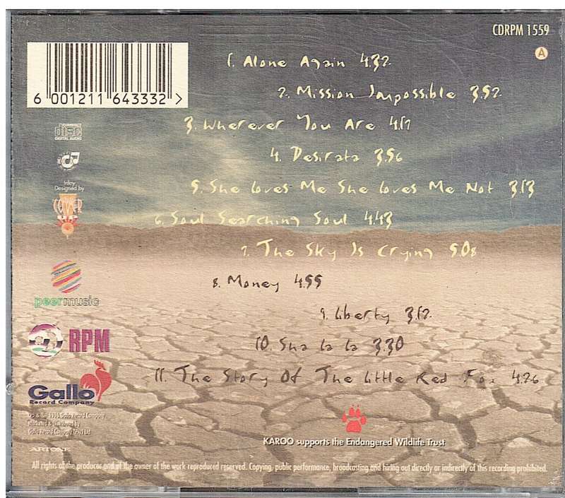 Karoo - Sticks and Stones CD