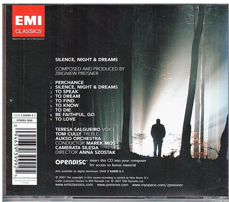 Zbigniew Preisner - Silence, Night & Dreams CD (with Teresa Salgueiro)