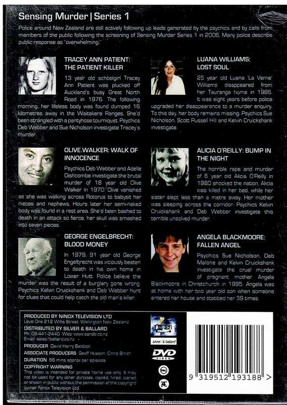 Sensing Murder Series 1 6 DVD Set Australian True Crime series)