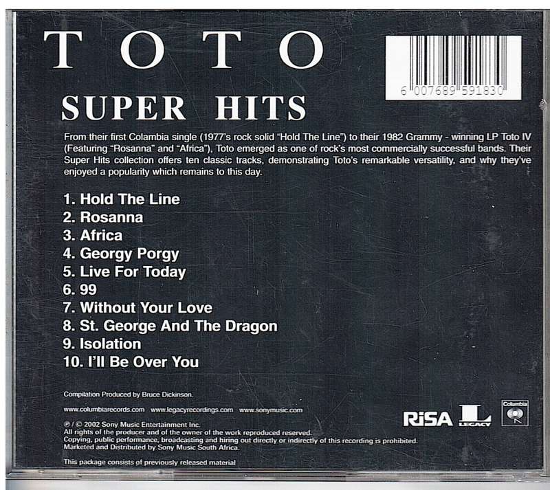 Toto - Super Hits CD