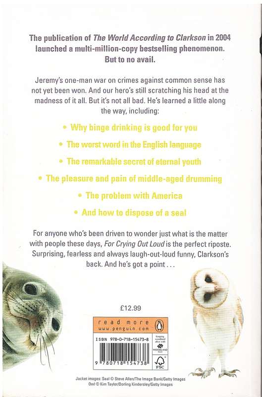 For Crying Out Loud (The World According to Clarkson Vol 3) - Jeremy Clarkson