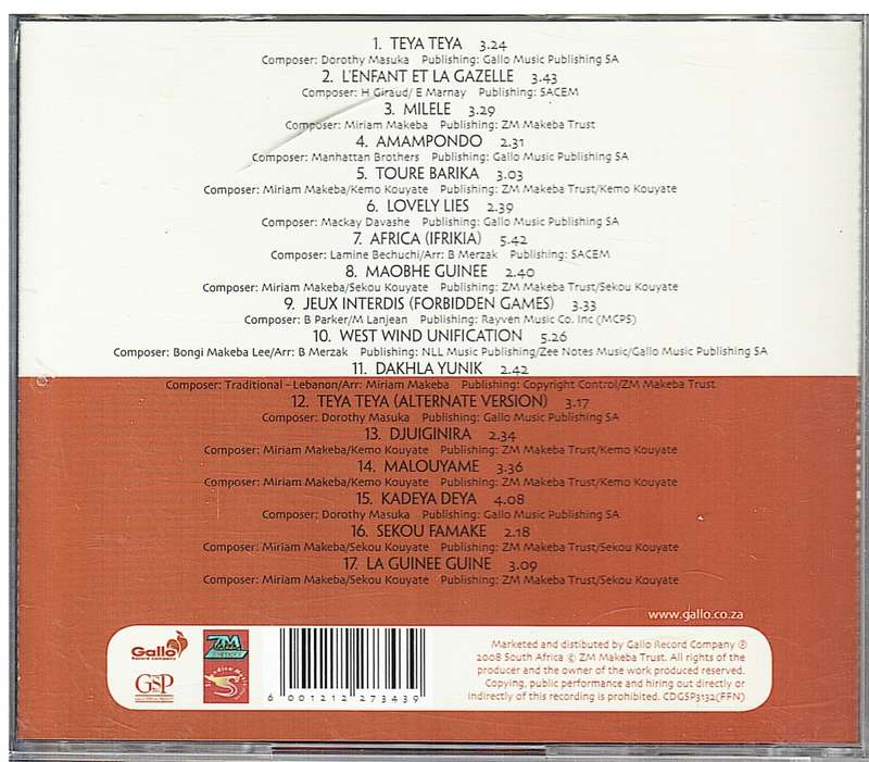 Miriam Makeba - The Guinea Years CD