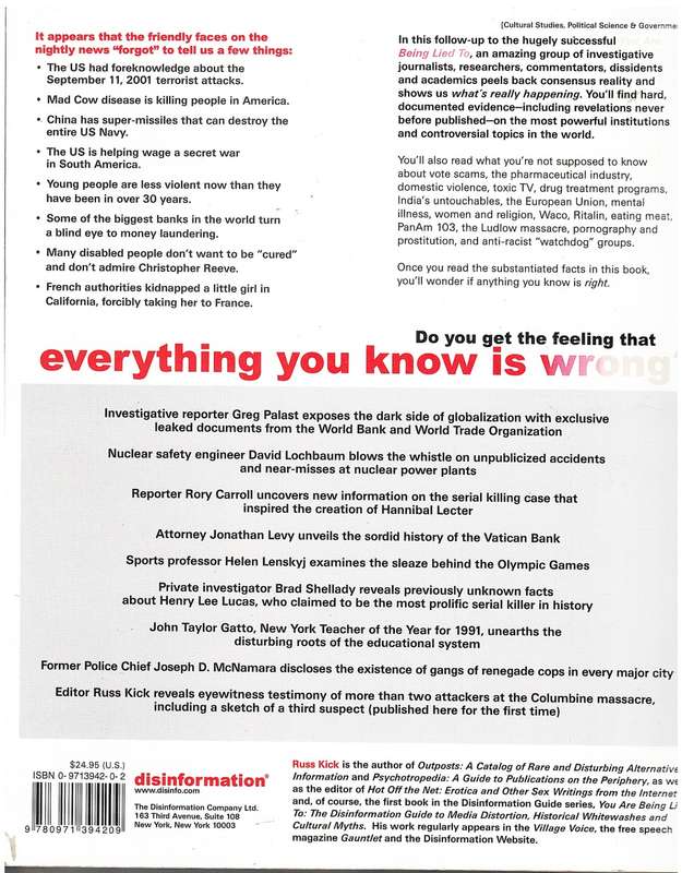 Everything You Know Is Wrong: The Disinformation Guide to Secrets and Lies - Russ Kick (Ed.)