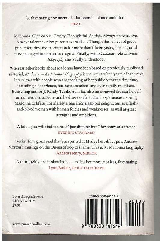 Madonna: An Intimate Biography- J Randy Taraborrelli (Updated with 3 new chapters)