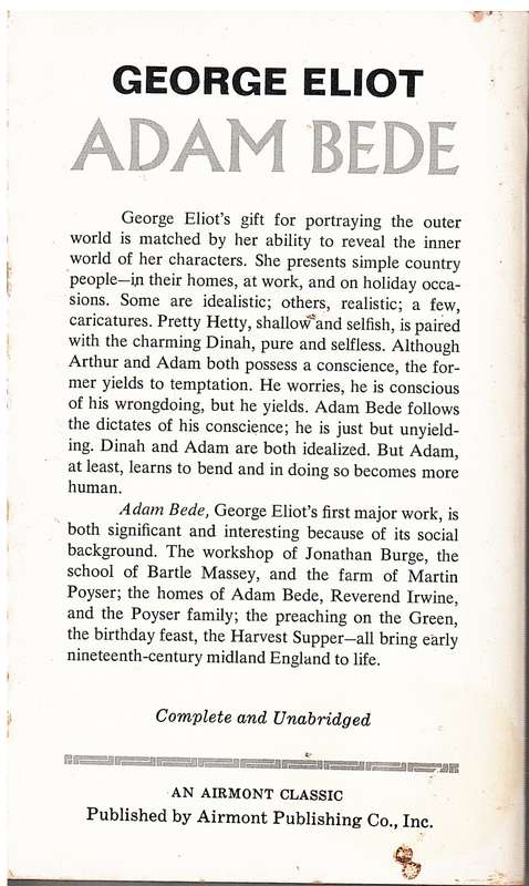 Adam Bede - George Eliot
