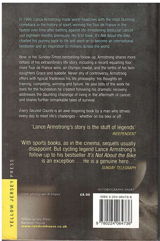Every Second Counts - Lance Armstrong