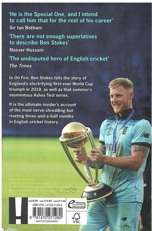 On Fire: My Story of England`s Summer to Remember - Ben Stokes