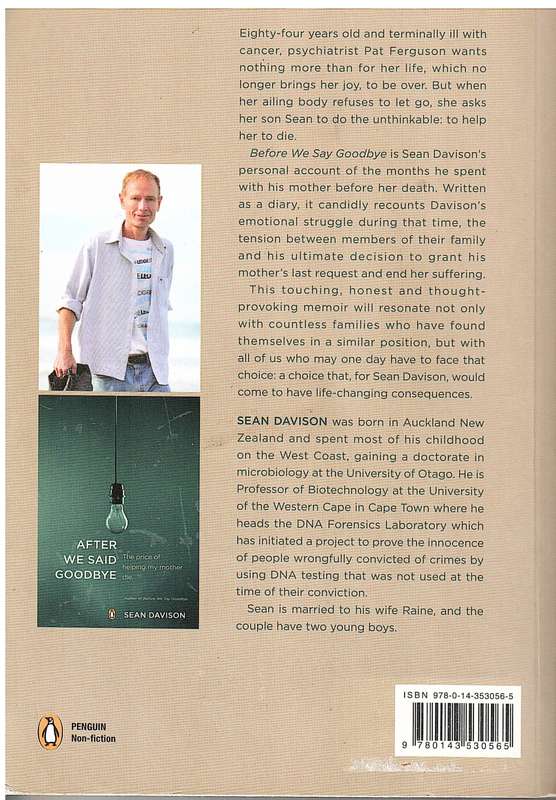Before We Say Goodbye: Helping My Mother Die - Sean Davison