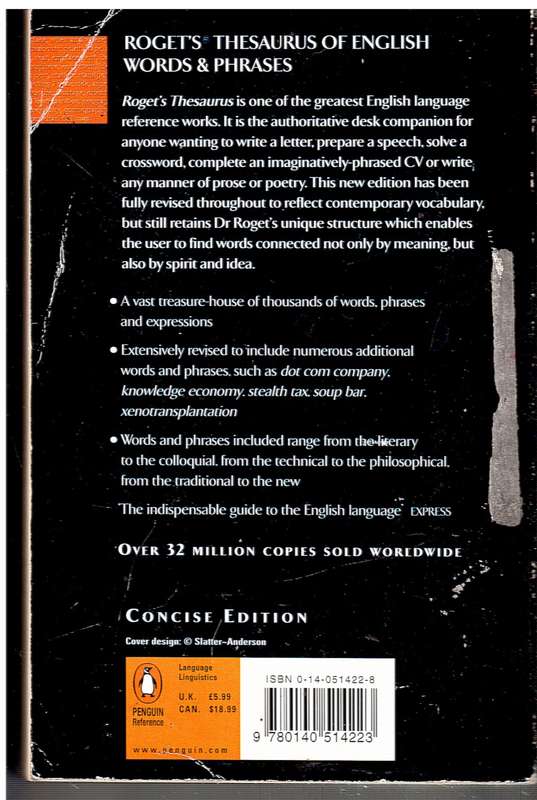 Roget`s Thesaurus of English Words & Phrases (Concise Edition) - Betty Kirkpatrick (Ed.)