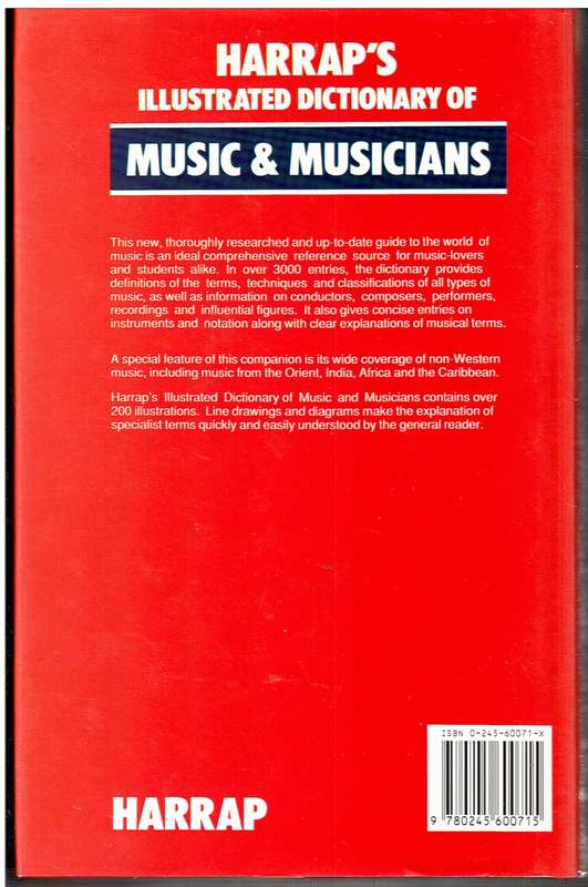 Harraps` Illustrated Dictionary of Music & Musicians