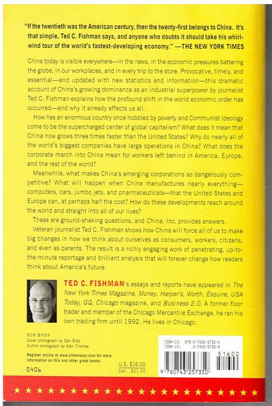 China, Inc: How the Rise of the Next Superpower Challenges America and the World - Ted C Fishman