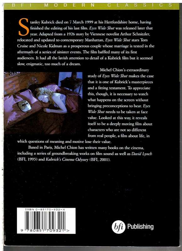 Eyes Wide Shut - Michel Chion [BFI Modern Classics]