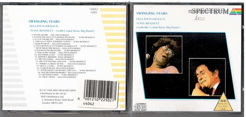 Ella Fitzgerald & Tony Bennett (with the Count Basie Big Band) - Swinging Stars CD