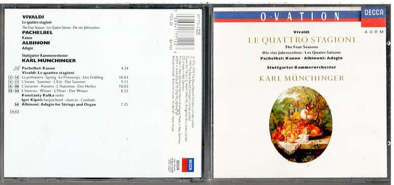 Vivaldi: Le Quattro Stagioni etc. - Karl Munchinger with the Stuttgarter Kammerorchester CD