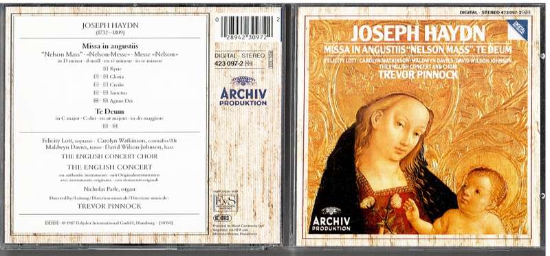 Joseph Haydn: "Nelson Mass"/Te Deum CD - English Concert & Choir, Trevor Pinnock (cond.)