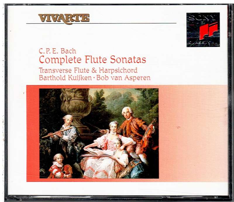 CPE Bach: Complete Flute Sonatas - Barthold Kuiken (Flute) / Bob van Asperen (Harpsichord) 2 CD set