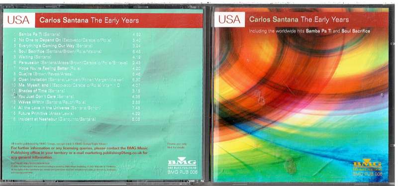 Carlos Santana - The Early Years Promo CD