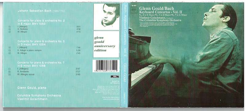 Bach: Keyboard Concertos, Vol. II - No.2 In E Major/No.3 In D Major/No.7 In G Minor - Glenn Gould CD