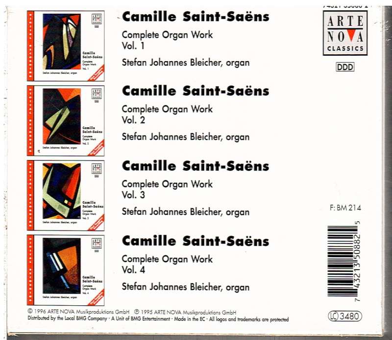Camille Saint-Saëns: Complete Organ Work - Stefan Johannes Bleicher (Organ) 4 CD Box set