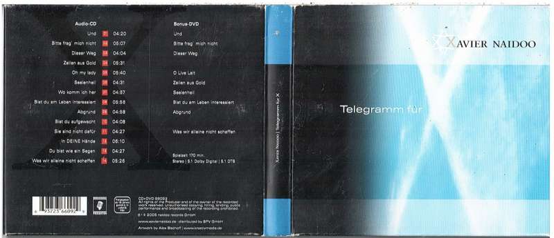 Xavier Naidoo - Telegramm für X (CD + DVD)