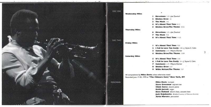 Miles Davis - At Fillmore: Live at the Fillmore East 2 CD Digipak
