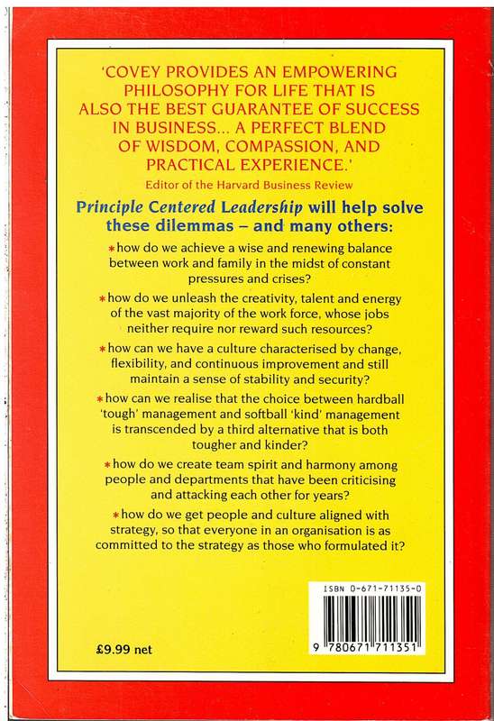 Principle-Centered Leadership - Stephen RCovey