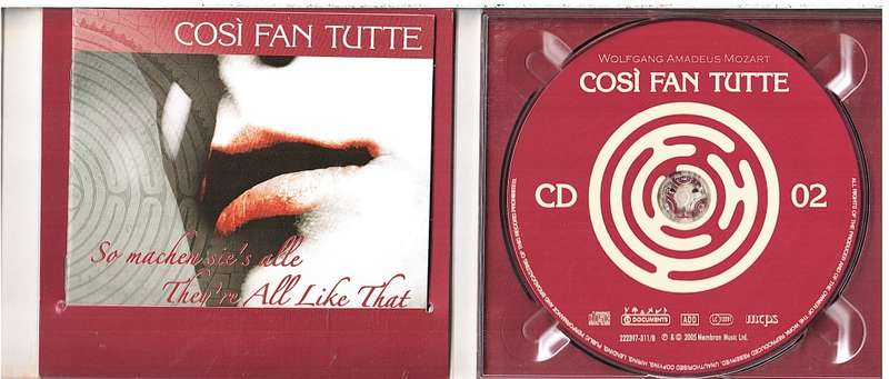 Mozart: Cosi Fan Tutte - Lisa Della Casa et al (Karl Bohm cond.) 2 CD set