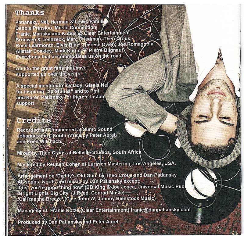 Dan Patlansky - 20 Stones CD