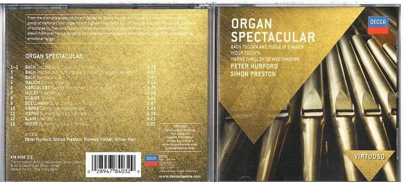 Organ Spectacular - Peter Hurford/ Simon Preston CD