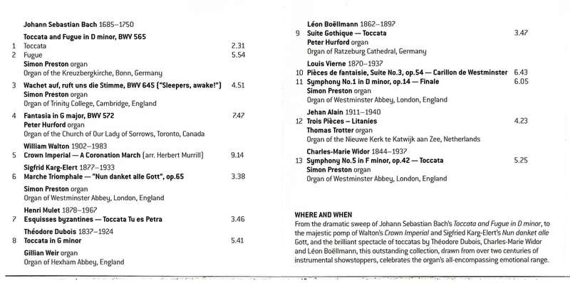 Organ Spectacular - Peter Hurford/ Simon Preston CD