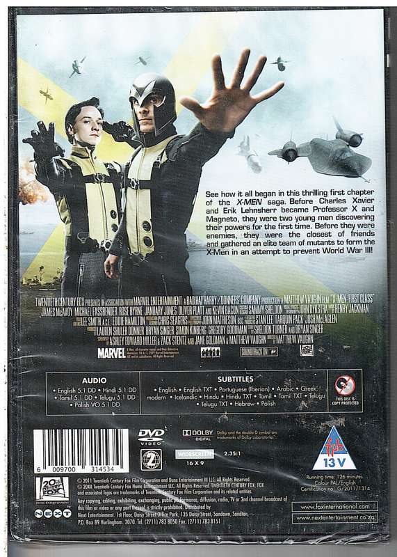 X-Men First Class DVD
