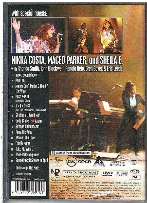 Prince Live at the Aladdin Las Vegas DVD