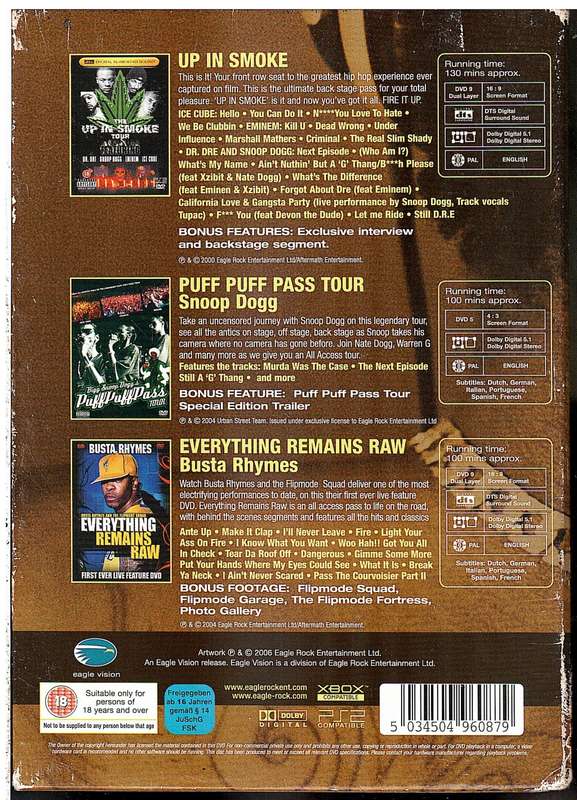 Busta Rhymes / Snoop Dogg / Dr Dre, Snoop Dogg, Eminem, Ice Cube - 3 DVD Collector's Edition