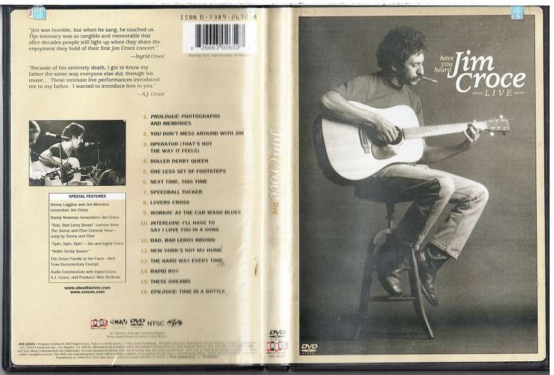 Have You Heard: Jim Croce Live DVD
