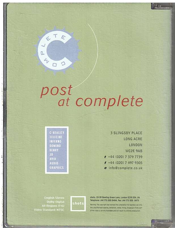 Shots: Cannes Contenders No 53 July 1999 (Advertising and Creativity Worldwide) DVD