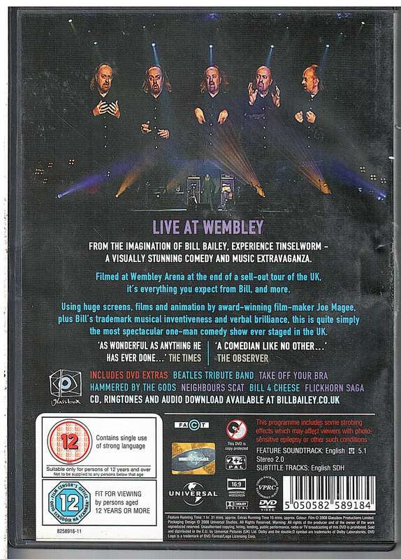 Bill Bailey: Tinselworm Live at Wembley DVD