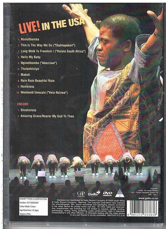 Ladysmith Black Mambazo Live! In The USA DVD