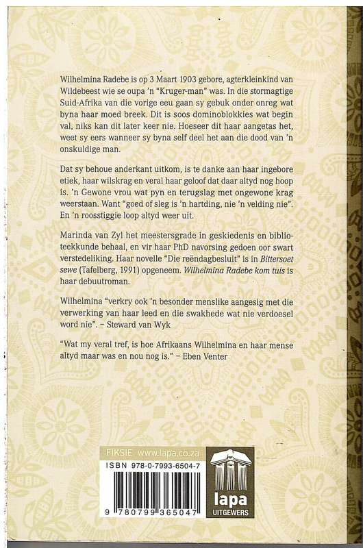 Wilhelmina Radebe Kom Tuis - Marinda van Zyl [Signed by Author]
