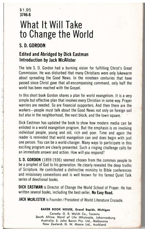 What It Will Take To Change The World - SD Gordon