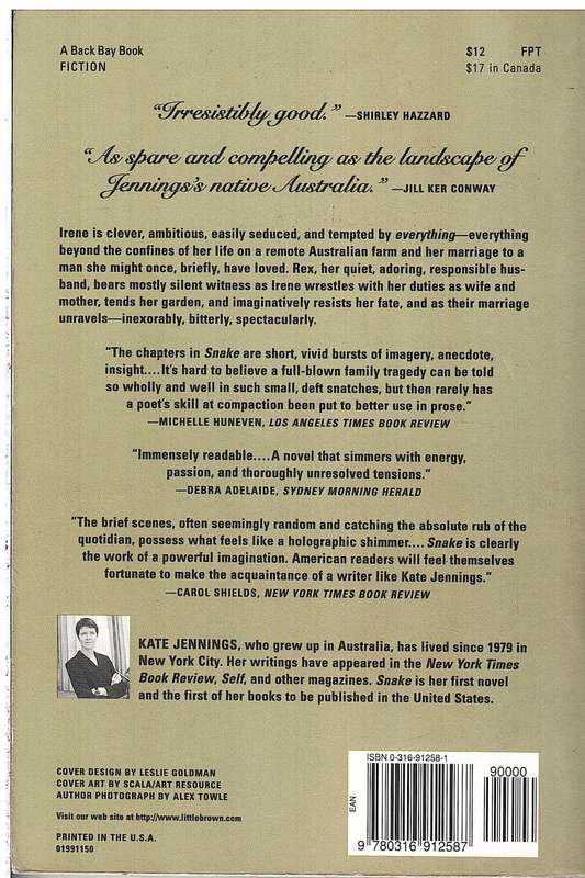 Snake - Kate Jennings [SIGNED BY AUTHOR]