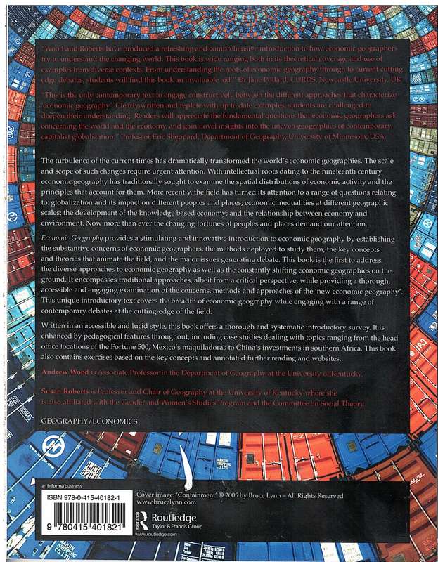 Economic Geography: Places, Networks and Flows - Andrew Wood and Susan Roberts