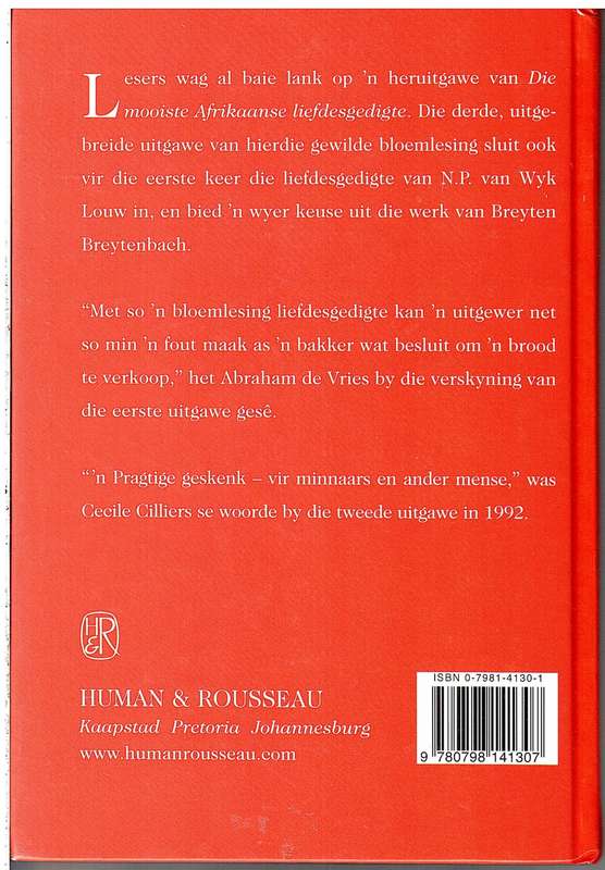 Die Mooiste Afrikaanse Liefdesgedigte: 'n Nuwe Keur - Fanie Olivier