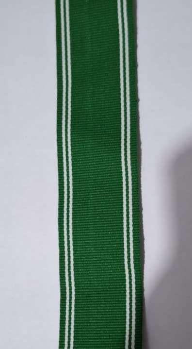 SADF Permanent Force Good Service Silver Medal(20 Years)Ribbon. 6`(150mm) piece.