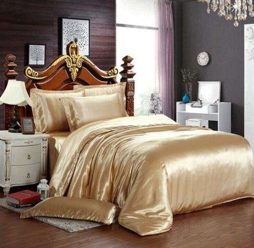 DUVET SET - SATIN SILK FLOSS - 4 PIECE - CAMEL