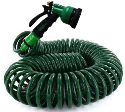 COILED HOSE WATERING GADGETS HOSEPIPE GARDEN WATER NOZZLE WASHING CARS LAWN UNUSUAL GIFTS