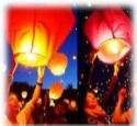 Sky Lanterns - WHITE AND RED - BEST QUALITY